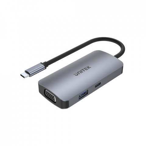 UNITEK HUB USB-C 1XUSB 3.1 GEN1 VGA 2XHDMI PD MST - Galeria zdjęcie 1