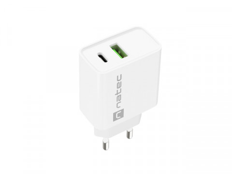 NATEC ŁADOWARKA SIECIOWA RIBERA USB-A+USB-C 20W PD - Galeria zdjęcie 6