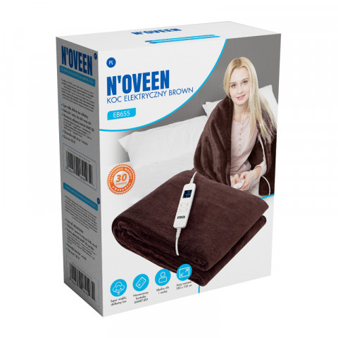 Koc elektryczny Noveen EB655 Brown super miękki 180x130cm - Galeria zdjęcie 6