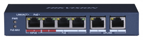 SWITCH POE HIKVISION DS-3E0106HP-E 6-PORTOWY - Galeria zdjęcie 2