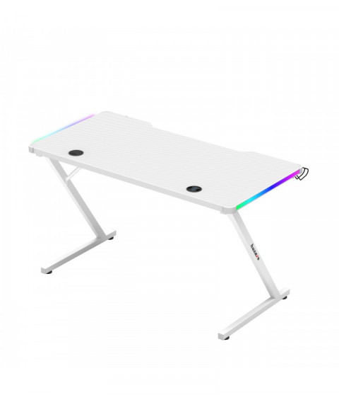 Biurko gamingowe Huzaro Hero 2.5 White RGB - Galeria zdjęcie 2