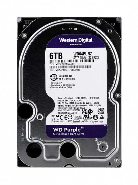 Dysk twardy HDD WD Purple 6TB 3,5" SATA WD64PURZ - Galeria zdjęcie 4