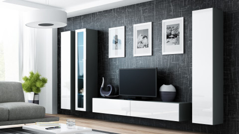 Witryna VIGO szkło'180' 180/40/30 szary/biały poł - Galeria zdjęcie 7