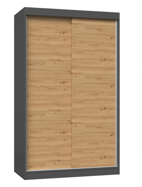 Szafa z drzwiami przesuwnymi IGA 120x61xH200 antracyt/artisan - Galeria zdjęcie 1