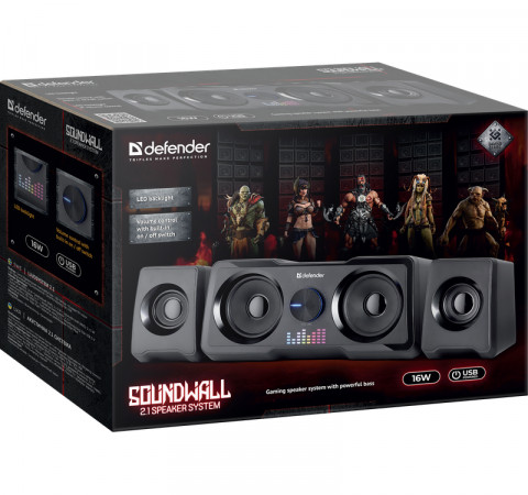 DEFENDER GŁOŚNIKI SOUNDWALL 2.1 16W 65214 - Galeria zdjęcie 2