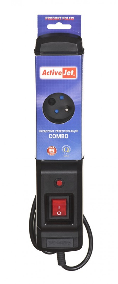 ActiveJet LISTWA COMBO 3Gn 1,5m IEC CZARNA - Galeria zdjęcie 4