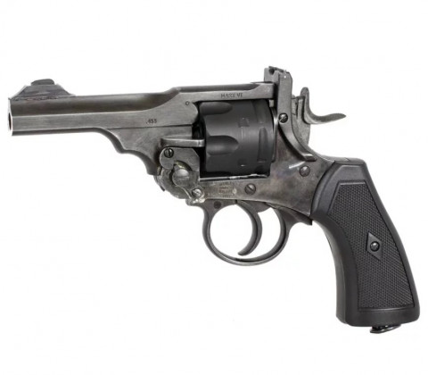Rewolwer WEBLEY MKVI .455 Police kal.5,5 mm Diabolo łuski 6-strzał. lufa 4" CO2 Battlefield Ekp do17J - Galeria zdjęcie 2