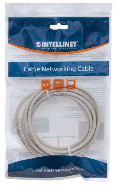 INTELLINET PATCH CORD CAT5E UTP 3M SZARY 100% MIED - Galeria zdjęcie 2