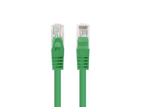 PATCHCORD KAT.6 UTP 1M ZIELONY FLUKE PASSED LANBERG 10-PACK - Galeria zdjęcie 2