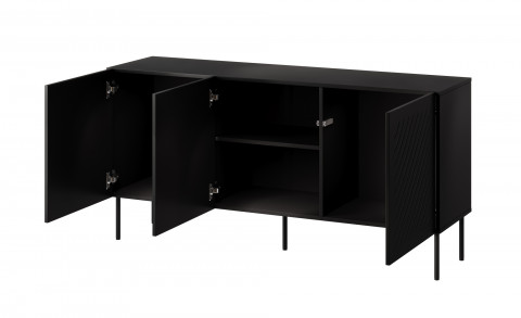 Komoda SIENA 150,5x40x75 czarny mat - Galeria zdjęcie 2