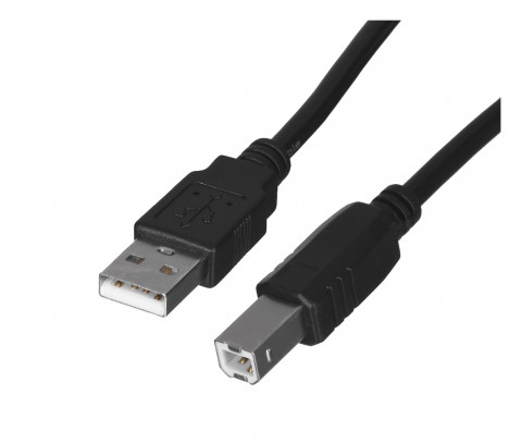 Lanberg kabel usb 2.0 am-bm 1.8m, czarny ca-usba-10cc-0018-bk - Galeria zdjęcie 1