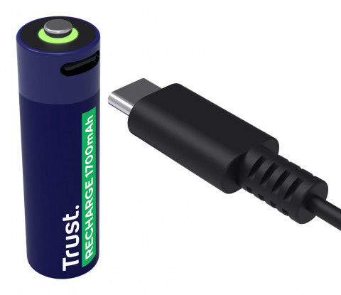 Baterie AA Trust USB-C RECHARGEABLE BATTERIES 2P (25584) - Galeria zdjęcie 2