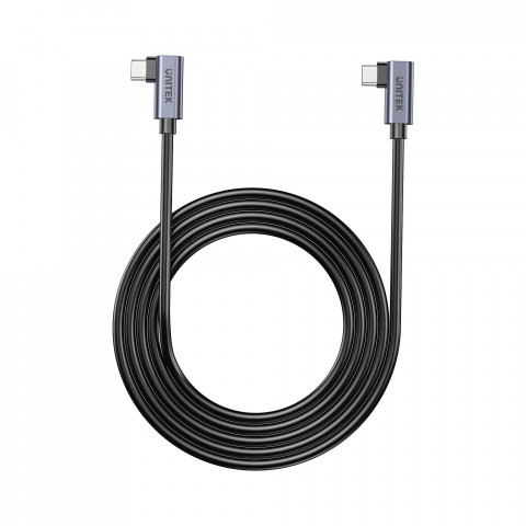 UNITEK KABEL USB-C KĄTOWY 90°/90° PD 100W M/M 1M - Galeria zdjęcie 1