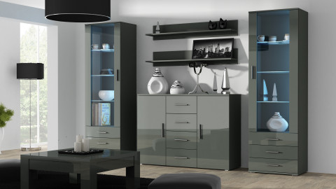Witryna SOHO S1 szary/ szary połysk - Galeria zdjęcie 7