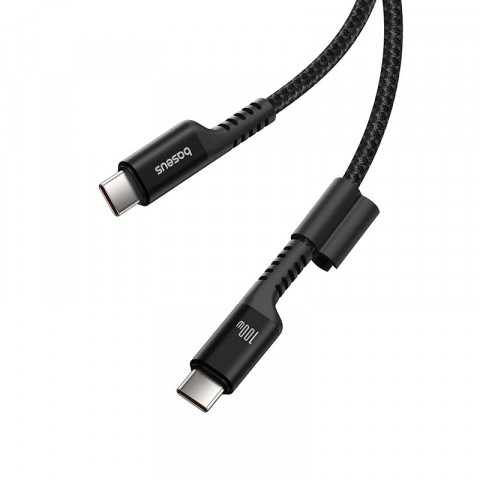 Kabel Baseus Fish-Eye Typ C-Typ C 100W 1m (czarny) - Galeria zdjęcie 5