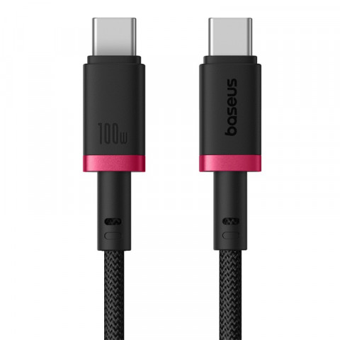 Kabel Baseus Dura Typ C-Typ C 100W 2m (czerwono-czarny) - Galeria zdjęcie 2