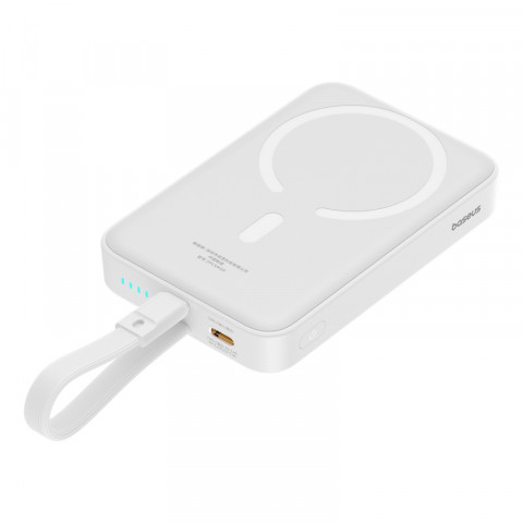 Powerbank Baseus Magnetic Mini Air Wireless 10000mAh 20W+kabel lightning (biały) - Galeria zdjęcie 5