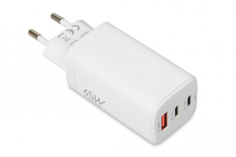 ŁADOWARKA SIECIOWA I-BOX C-65 GAN 65W KABEL, WHITE - Galeria zdjęcie 1