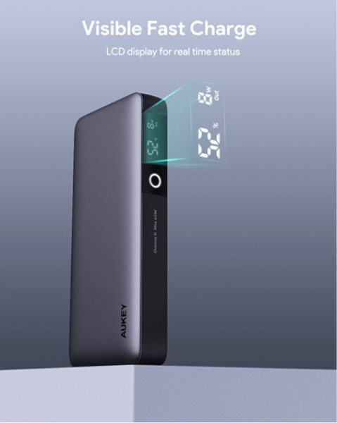 AUKEY POWERBANK 20000MAH, 2X USBC PD 65W, USBA 18W - Galeria zdjęcie 7
