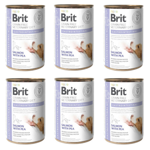 BRIT Grain Free Vet Diets Dog Gastrointestinal Łosoś & Groszek - mokra karma dla psa - 6x400 g - Galeria zdjęcie 1