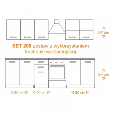 KUCHNIA SET 2M BIAŁY MAT, BLAT ARTISAN - Galeria zdjęcie 8