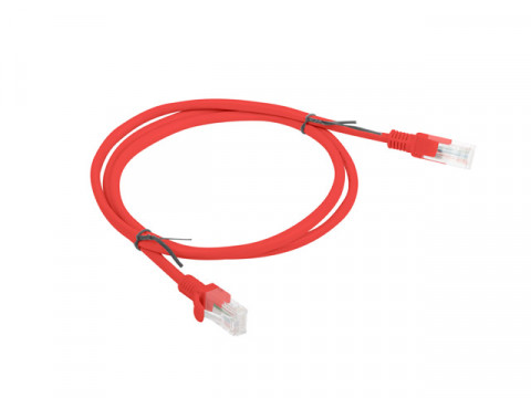 PATCHCORD KAT.5E UTP 1M CZERWONY FLUKE PASSED LANBERG 10-PACK - Galeria zdjęcie 2