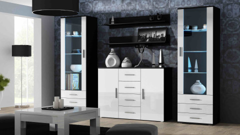 Witryna SOHO S1 czarny/ biały połysk - Galeria zdjęcie 7