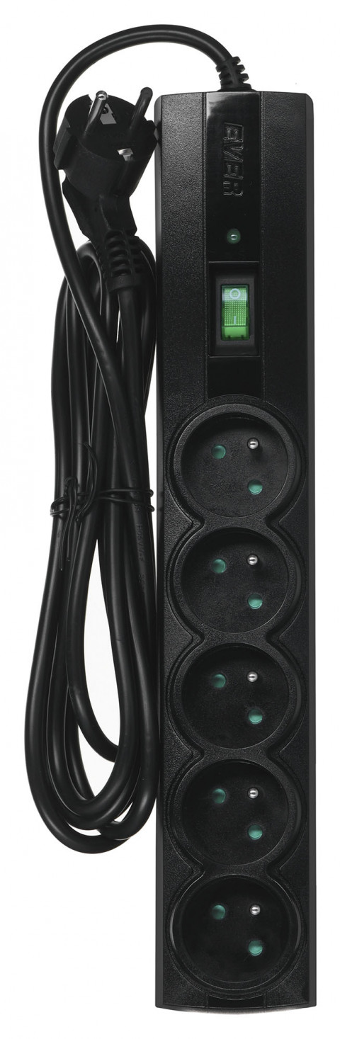 Listwa antyprzepięciowa Ever Classic 3,0m (5 x UTE; 10 A; kolor czarny) (T/LZ09-CLA030/0000) - Galeria zdjęcie 7