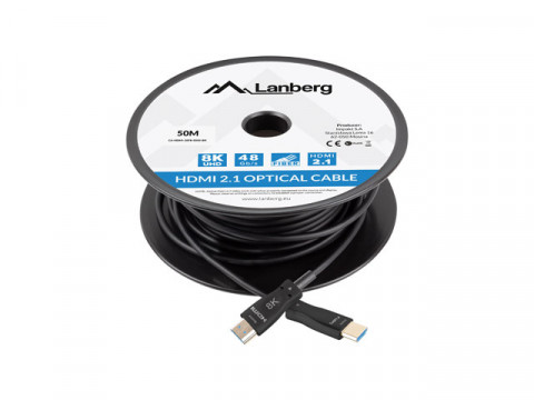 LANBERG KABEL HDMI M/M V2.1 50M 8K OPTYCZNY AOC - Galeria zdjęcie 1