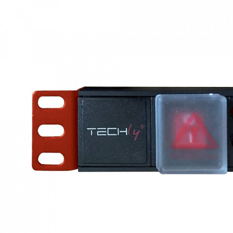 TECHLY LISTWA ZASILAJĄCA RACK 19 1U 250V/16A 8X SC - Galeria zdjęcie 4
