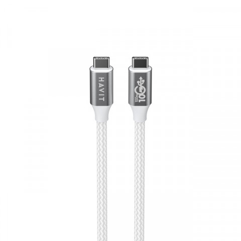 Kabel Havit Typ C-Typ C CB6290 (biały/szary; 100cm) - Galeria zdjęcie 2
