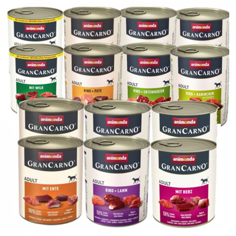 ANIMONDA Grancarno Adult MIX SMAKÓW - mokra karma dla psa - 12x800g - Galeria zdjęcie 1