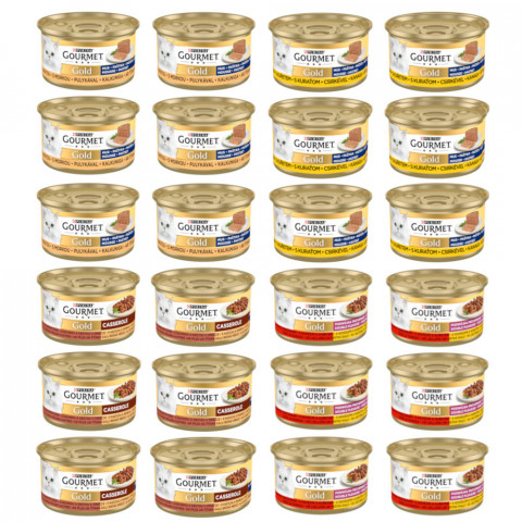 Gourmet Gold MIX SMAKÓW MIĘSNYCH - mokra karma dla kota - 24x85 g - Galeria zdjęcie 1