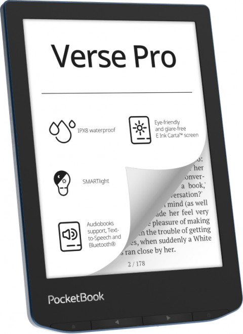 Czytnik e-booków PocketBook Verse Pro 634 6" 16GB Wi-Fi Azure Blue - Galeria zdjęcie 3