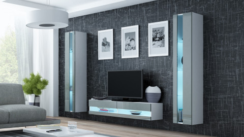 Zestaw meblowy VIGO NEW 12 biały/szary połysk - Galeria zdjęcie 1