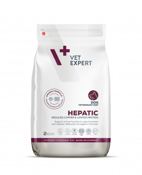VET EXPERT Veterinary Diet Hepatic Dog - sucha karma dla psa - 2kg - Galeria zdjęcie 1