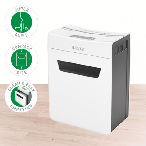 Leitz Niszczarka IQ Protect Premium 8X, P4, 8 kartek, 14 l kosz - Galeria zdjęcie 6