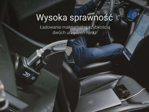 GREEN CELL ŁADOWARKA SAMOCHODOWA USB-C 30W PD+ USB - Galeria zdjęcie 5