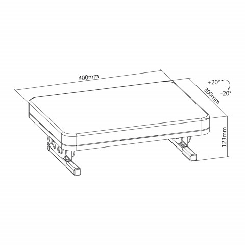 MACLEAN PODNÓŻEK ERGONOMICZNY REGULOWANY MC-460 - Galeria zdjęcie 6