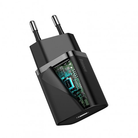 BASEUS ŁADOWARKA SIECIOWA QUICK CHARGER 20W CZARNA - Galeria zdjęcie 3
