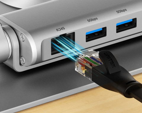 UNITEK PODSTAW. POD LAPTOP +HUB USB-C,HDMI,PD 100W - Galeria zdjęcie 6