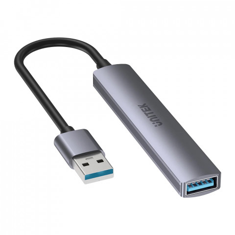 UNITEK HUB USB-A 1XUSB-A 5 GBPS, 3XUSB-A 2.0 ALU - Galeria zdjęcie 3