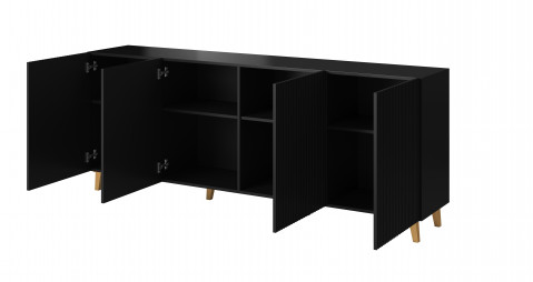 Komoda PAFOS 200x40x82 czarny mat - Galeria zdjęcie 2
