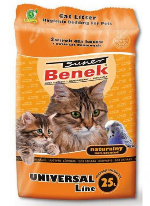 CERTECH Super Benek Uniwersalny Naturalny - żwirek dla kota zbrylający 25 l - Galeria zdjęcie 1