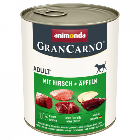 ANIMONDA GranCarno Adult Jeleń i jabłko - mokra karma dla psa - 800g - Galeria zdjęcie 1