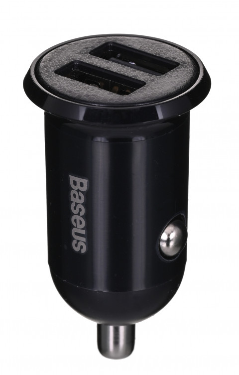 BASEUS ŁADOWARKA SAMOCHODOWA 2X USB 4.8A (CZARNA) - Galeria zdjęcie 5