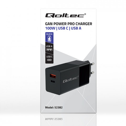 QOLTEC ŁADOWARKA GAN POWER PRO | 1XUSB-C | 1XUSB - Galeria zdjęcie 5