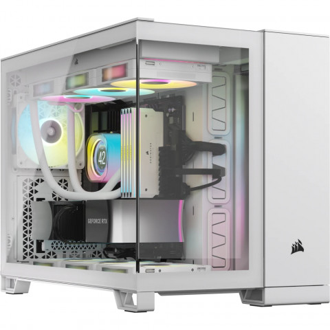 2500X Tempered Glass mATX Mid-Tower, White - Galeria zdjęcie 1