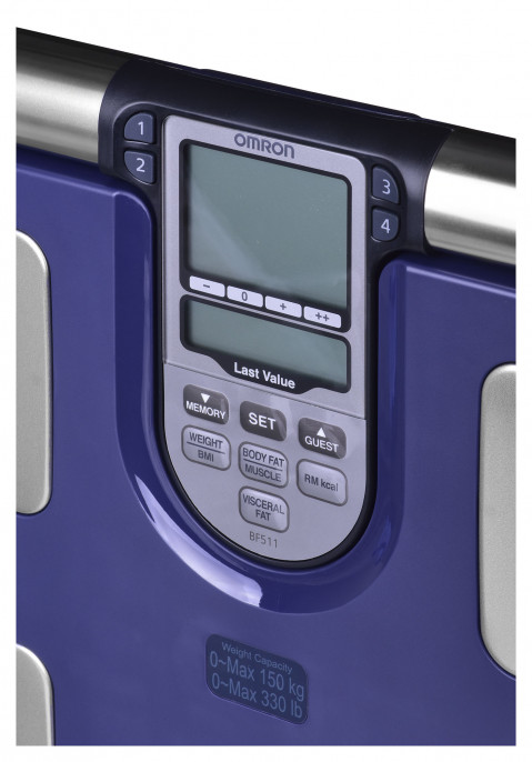 Waga z analizatorem składu ciała Omron Body Comp Monitor BF511 Blue HBF-511B-E - Galeria zdjęcie 6