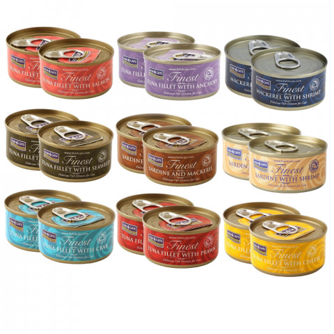 FISH4CATS Finest filet MIX SMAKÓW - mokra karma dla kota 18x70g - Galeria zdjęcie 1